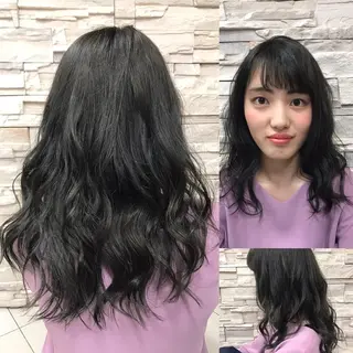 ミディアム 縮毛/レイヤー 韓国/橋口のヘアスタイル