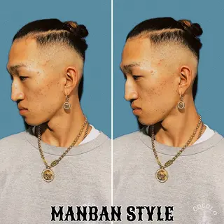 ロング カラー パーマ メンズ &CREW スタッフのヘアスタイル