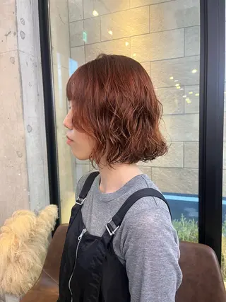 ショート カラー パーマ lolonois池田 /レイヤー/郷田遥のヘアスタイル