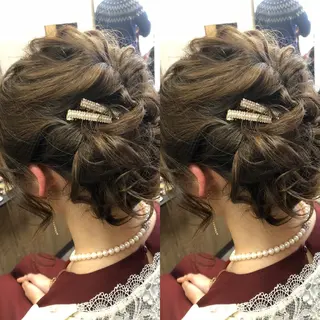 ミディアム ヘアアレンジ ヘアサロンオスカー 岸和田蛸地蔵店のヘアスタイル