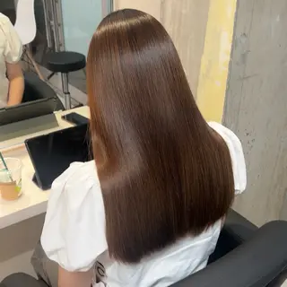 ロング パーマ 髪質改善カラーと縮毛矯正/Vel(ベル)新宿店所属・ショート、ボブ特化 似合わせカット美容師のヘアスタイル