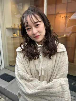 セミロング パーマ hanabi / パーマのヘアスタイル