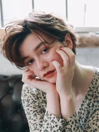 ショート カラー パーマ ショート・ボブ💫 シブヤトモヒロのヘアスタイル