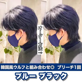 ミディアム カラー ヘアアレンジ メンズ SNSで大バズり‼️ 欧米風ヘア大ヒット中のヘアスタイル