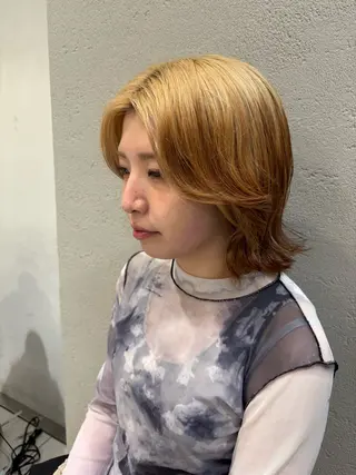 ミディアム ヘアアレンジ shizuki🌙 /ヘアカラーのヘアスタイル