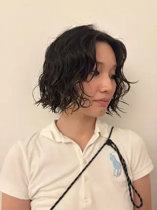 ショート パーマ かおん/パーマ \ウルフパーマのヘアスタイル