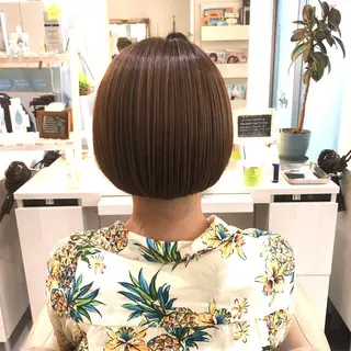 ショート 安井　昴 💫ブリーチ縮毛矯正のヘアスタイル