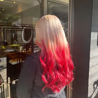 ロング カラー おくだ　りお /ハイトーンカラーのヘアスタイル