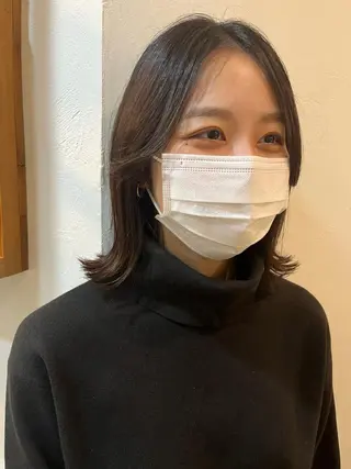 ミディアム カラー パーマ メンズ pu+on. nailworks所属・fuyumi / ニュアンスネイルのネイルデザイン