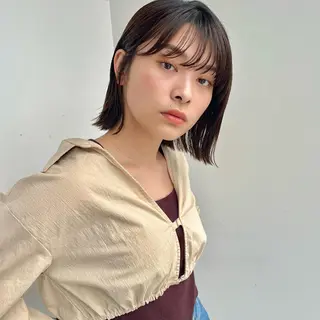 ショート カラー あやめ【顔まわり/レ イヤー/柔らかカラ】のヘアスタイル