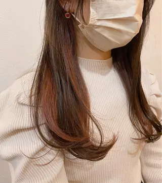 ロング カラー hamano harunaのヘアスタイル