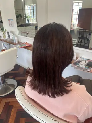 ミディアム mopa所属・mopa_kaede 暖色カラー/ロングのヘアスタイル