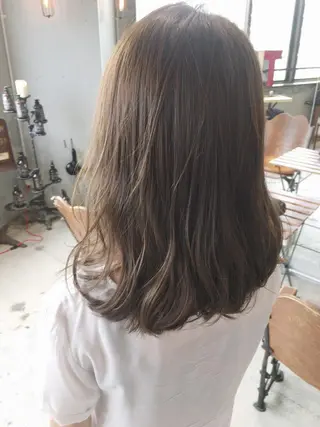 セミロング カラー パーマ 代表 中島貴志のヘアスタイル