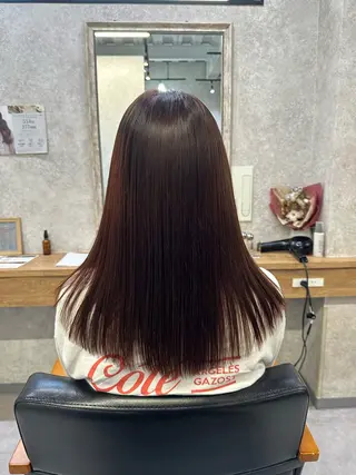 セミロング パーマ 髪質改善/縮毛矯正/ 艶髪/根本和也のヘアスタイル