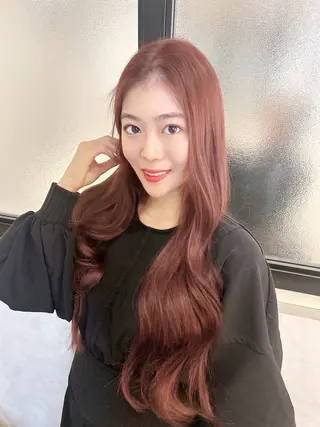 ロング カラー &chaLme   心斎橋所属・emi/髪質改善/ 韓国風/艶カラーのヘアスタイル