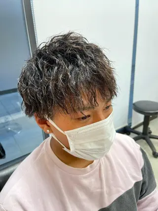 ショート パーマ メンズ 🫧似合わせカット 立川TOSHIKIのヘアスタイル