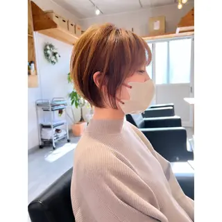 ショート re.share所属・茅ヶ崎/ショートボブ /ハイトーン/片野のヘアスタイル