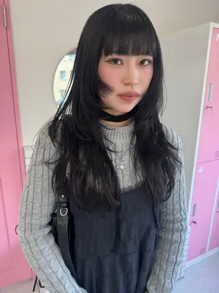 ロング カラー レイヤーカット/透明 感カラー/saraのヘアスタイル