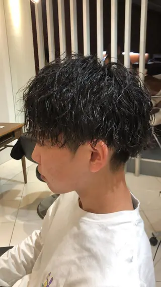 ショート パーマ メンズ 安定感抜群✨ 溝の口/中裕樹のヘアスタイル