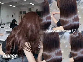 ロング カラー MITSUKI🤍 モテ髪×韓国レイヤーのヘアスタイル
