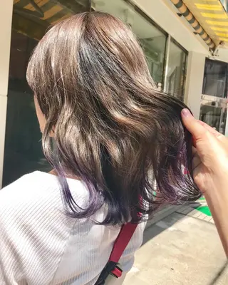 ミディアム カラー uru"所属・uru" すずきさゆりのヘアスタイル