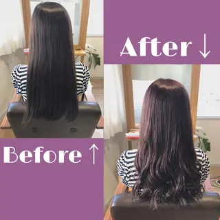 ロング カラー なつき/艶ピンク/ girly hairのヘアスタイル