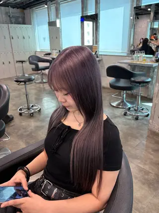 ロング カラー ハイトーンブロンド 横浜💞ミオのヘアスタイル