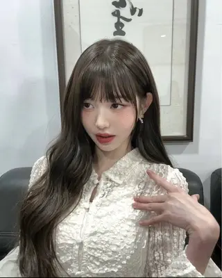 ロング カラー パーマ ヘアアレンジ メンズ キッズ 上品＆韓国風 🥀海心🥀のヘアスタイル
