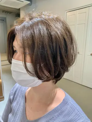 ショート カラー 縮毛矯正×艶カラー /中村勇太のヘアスタイル