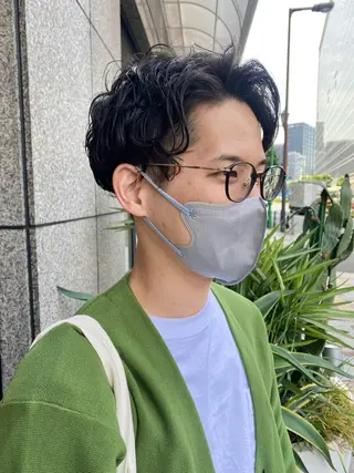 ショート パーマ メンズ 艶髪🌟髪質改善✨ Zinaヤマダ チサのヘアスタイル