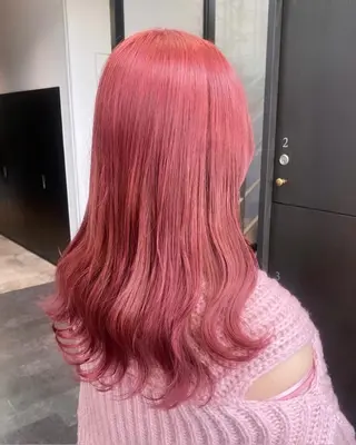 セミロング カラー 💗ガーリーヘア🎀 saki💗のヘアスタイル