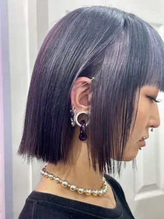 ショート カラー ハイトーン/ウルフ /エクステ/ましろのヘアスタイル