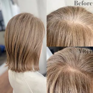 セミロング カラー _White所属・ＳＨＩ ＺＵのヘアスタイル