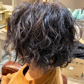 ショート パーマ メンズ 髪質改善/森ノ宮/ 美容室/店長杉山慶尚のヘアスタイル