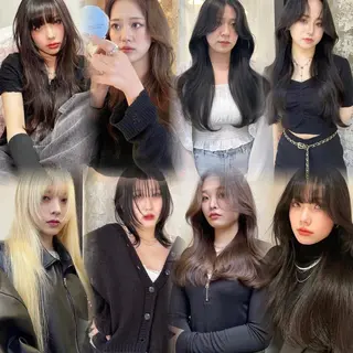 ロング カラー ヘアアレンジ 🫧🇰🇷韓国ヘア レイヤー🐺Yutaのヘアスタイル