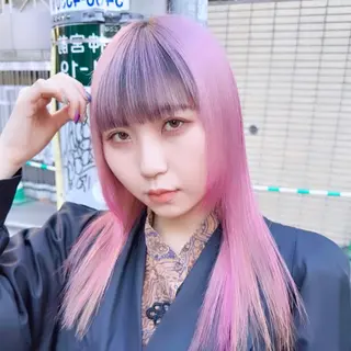 セミロング カラー パーマ ヘアアレンジ メンズ キッズ ネイル マツエク・マツパ アイブロウ 🐺ウルフ×ハイトー ン🖤Yukinoのヘアスタイル