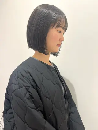 ショート カラー ヘアアレンジ 🌷ボブ/髪質改善 ストレートのヘアスタイル