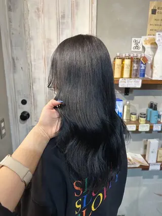 ロング mana♡透明感 カラー/縮毛矯正🫧のヘアスタイル