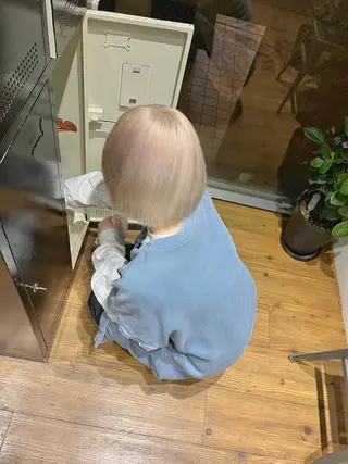 ショート ハイトーンNo.1✨ パーマ✨イマイタツヤのヘアスタイル