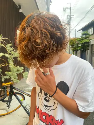 パーマ メンズ 🗽デザインカラー/ パーマ/MIRU🗽のヘアスタイル