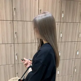 ロング カラー ヘアサロンアウラ所属・旭岡龍明/ハイトーン /ケアブリーチのヘアスタイル