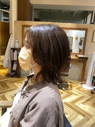 ミディアム パーマ 美髪改善・ブリーチ tadasuke⭐️のヘアスタイル