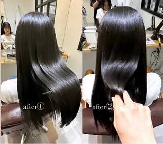 セミロング 【20代ダメージ毛に 髪質改善】のヘアスタイル