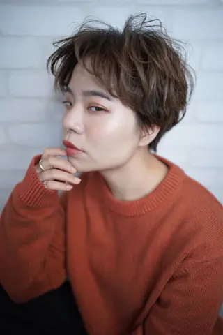 ショート カラー パーマ ヘアアレンジ メンズ キッズ ネイル マツエク・マツパ premier modelsのヘアスタイル