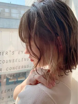 ミディアム カラー 💛丁寧さNo.🥇 🧸片山智裕💛のヘアスタイル