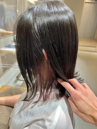 ミディアム カラー 縮毛矯正×艶カラー /中村勇太のヘアスタイル