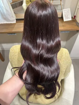 ロング カラー shu ラベンダー/ピンクのヘアスタイル