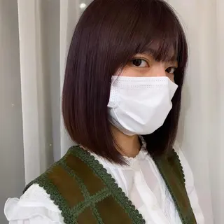 ミディアム カラー 濱本 新奈 / 髪質改善パーマのヘアスタイル