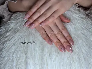 セミロング ネイル ak nail .のネイルデザイン