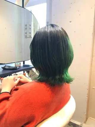 ミディアム 所渉/韓国レイヤー /ウルフカットのヘアスタイル